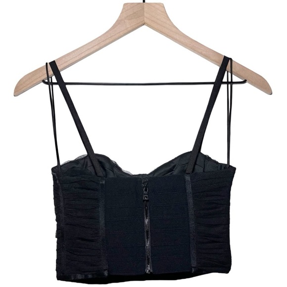 Alice + Olivia Damia Ruched Bustier Top in Black - Picture 4 of 7
